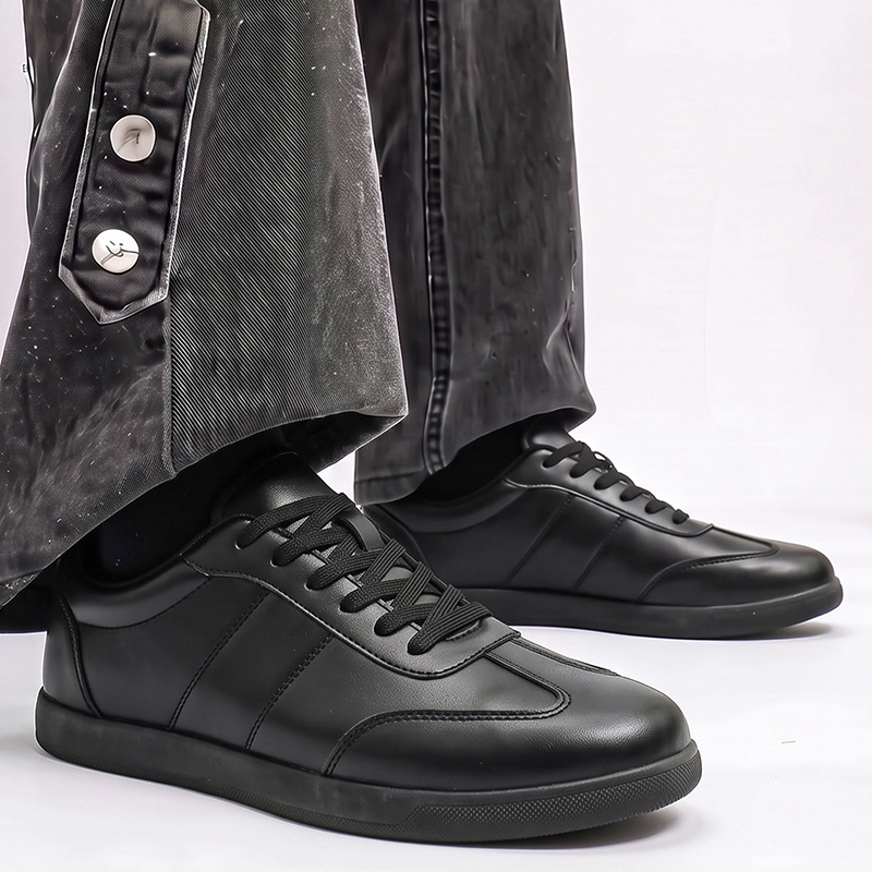 Men Formal Wear All Black - Çok Yönlü Erkek Hakiki Deri Ayakkabılar,