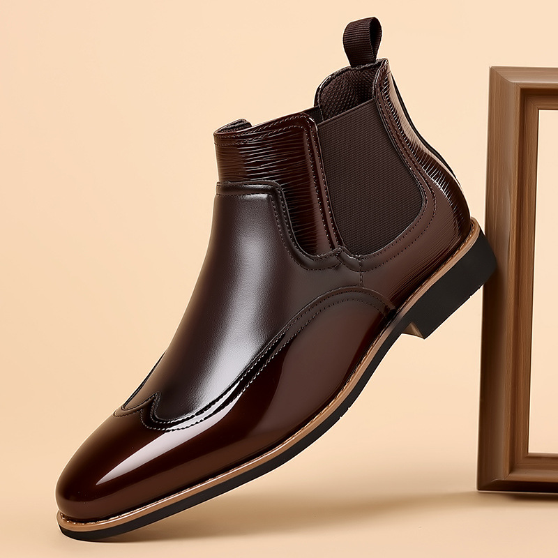 Men Formal Wear With Boots - Erkekler için Chelsea Çizmeler Lüks Retro