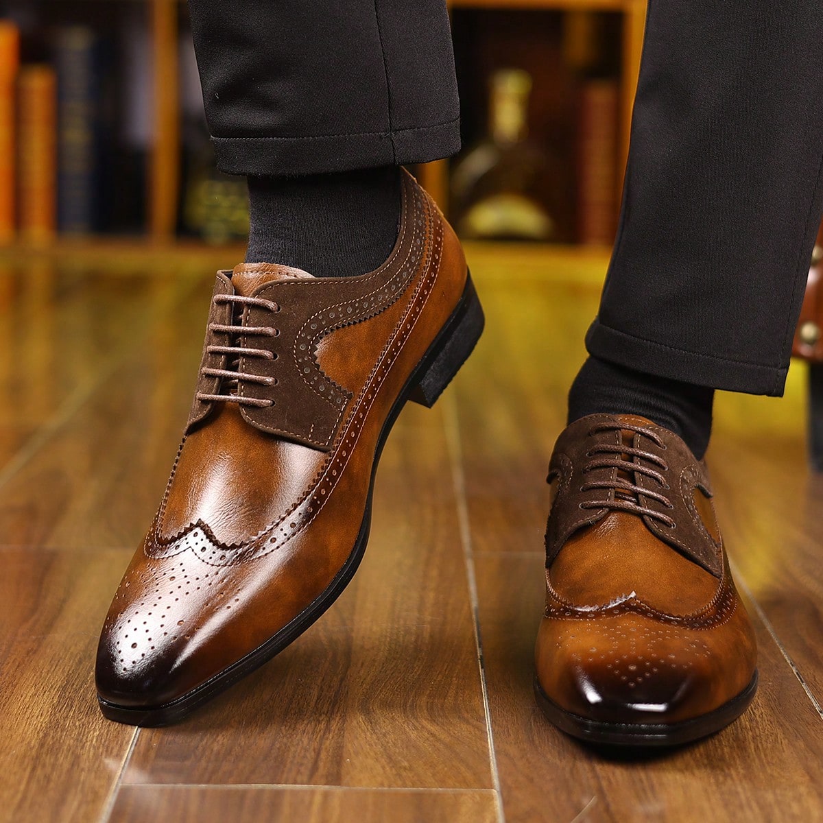 Erkekler için Kanat Uçlu Brogu - Formal Men Daily Wear Footwear incelemesi ve fiyatı