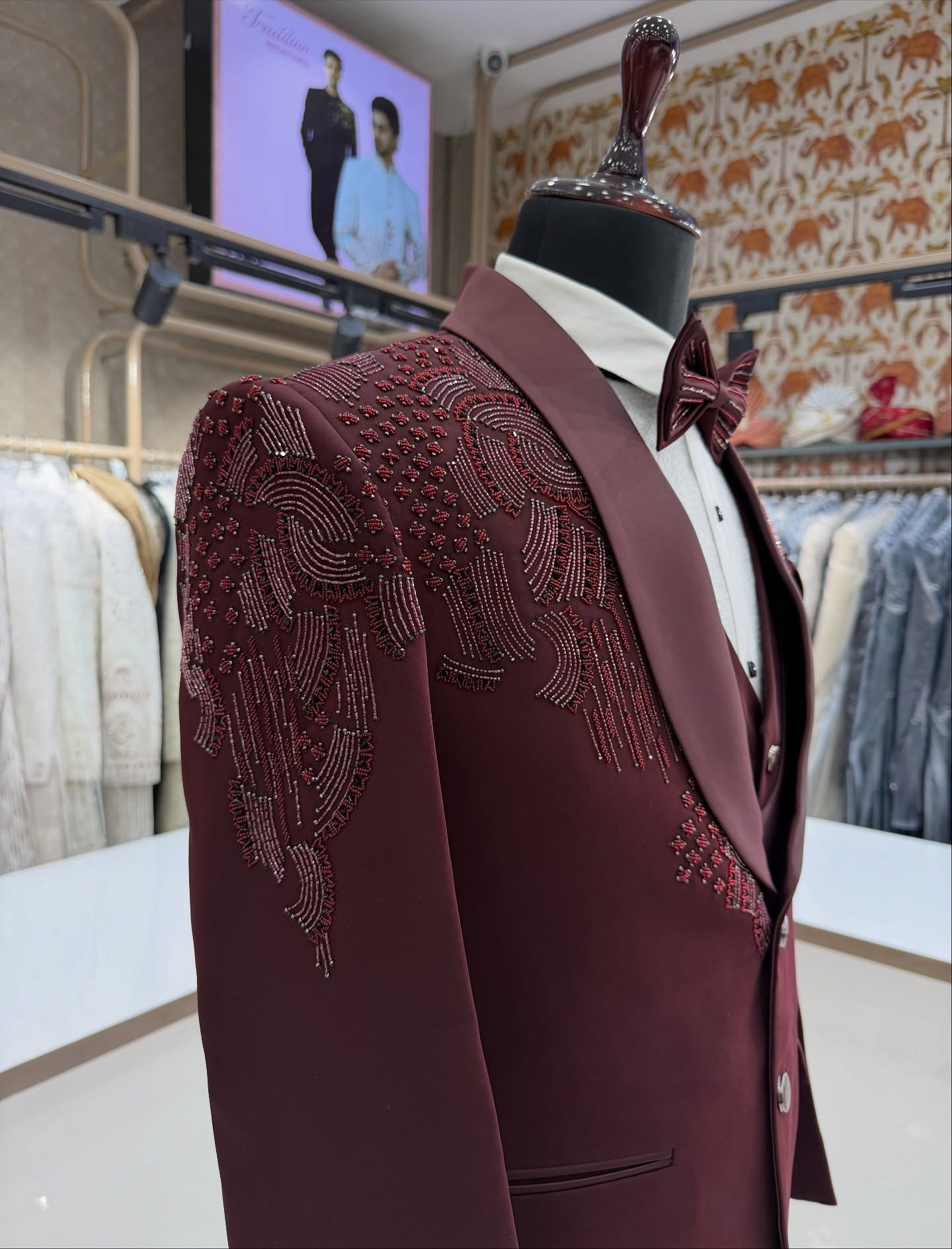 3 Parça Damatlık Smokin Boncuk - Men Formal Wear Modern incelemesi ve fiyatı