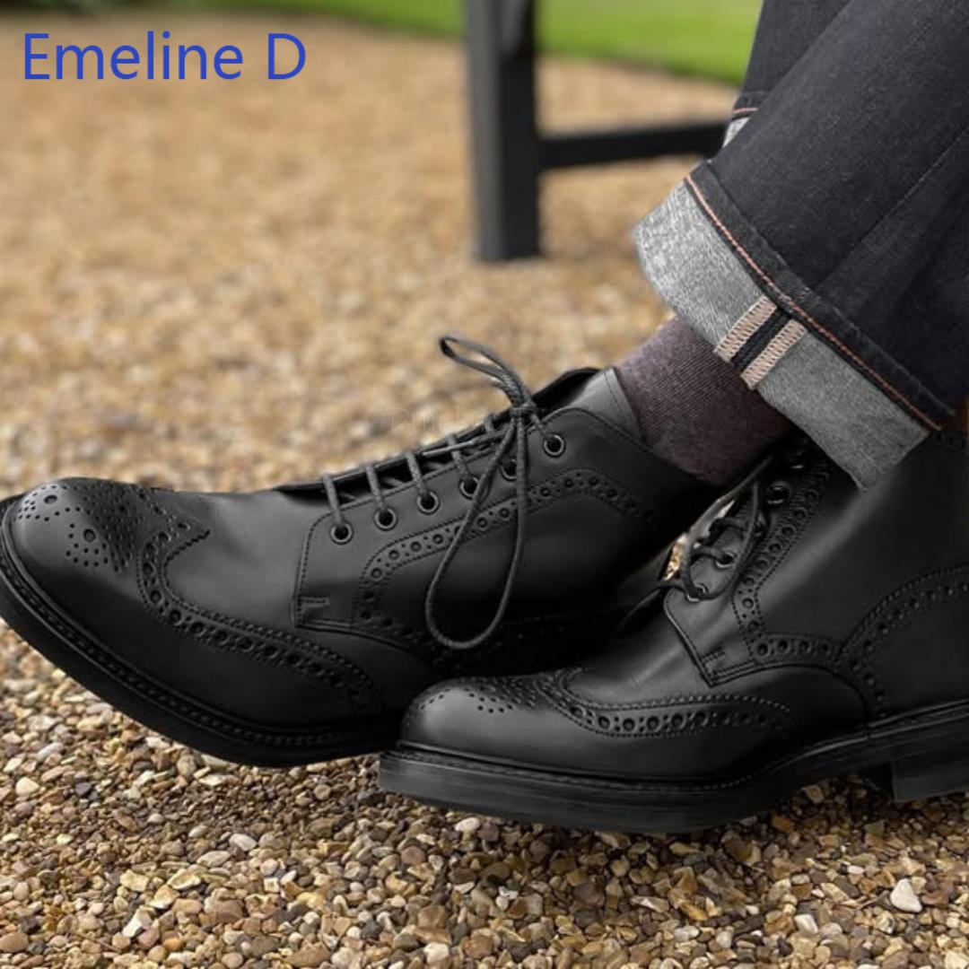 Erkek Brogue Bilekli Botlar, H - Formal Men Daily Wear Footwear incelemesi ve fiyatı