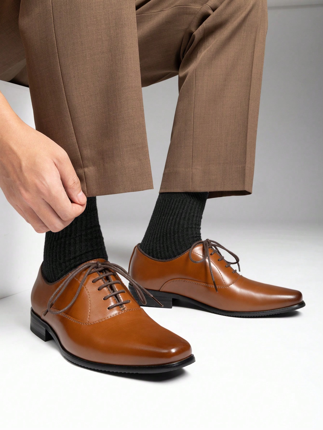 Erkekler için Kahverengi Oxfor - Formal Men Daily Wear Footwear incelemesi ve fiyatı